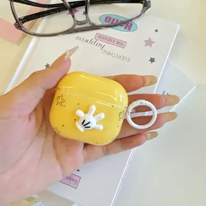 Mickey Glove Earphone Case for Apple AirPods Pro 2/pro/AirPods 4/AirPods 3/AirPods 2, Fashion Women's Design
