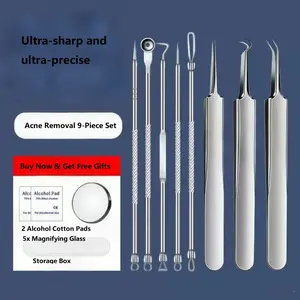 Ultra-sharp Acne and Blackhead Removal Cell Tweezers Pointed Acne Tweezers Acne Needle Closed Comedo Removal Tweezers Pimple Picking Tool