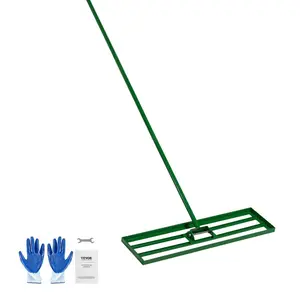 VEVOR Lawn Leveling Rake, 36x10 Level Lawn Tool, Heavy-duty Lawn Leveler with 78 Steel Extended Handle, Yard Leveling Rake Suit for Garden, Golf Lawn, Farm