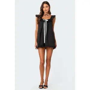 Rayne Lacey Babydoll Mini Dress
