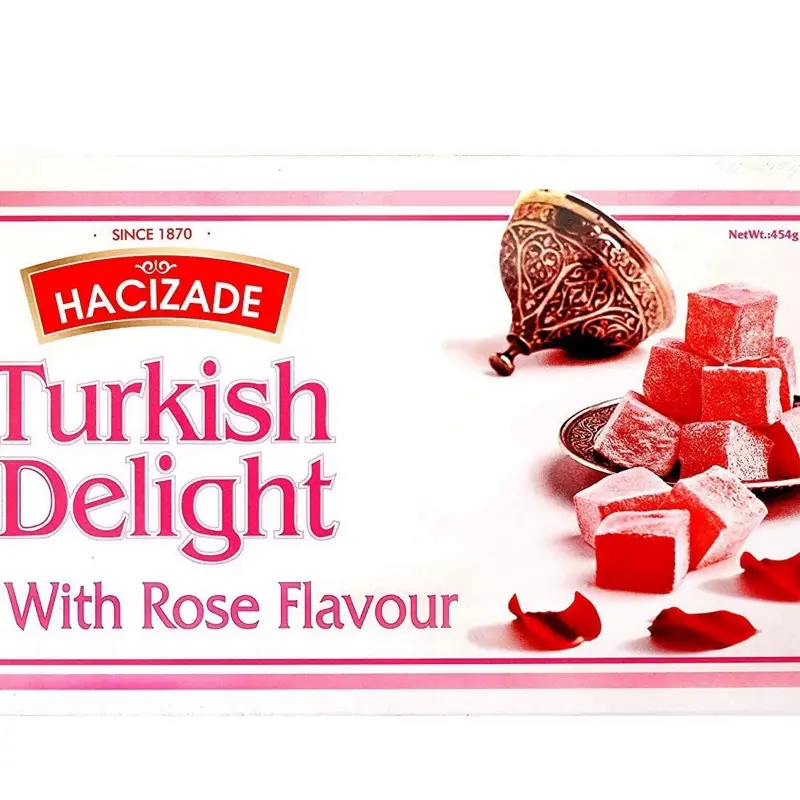 Hacizade Turkish Delights With Rose Flavour Snack Dessert
