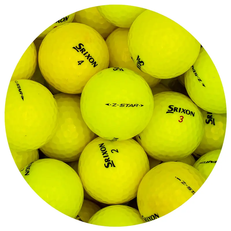 Srixon Z-Star Yellow Golf Balls - Mint Condition Golf Gear Set for Enthusiasts, Ball Set
