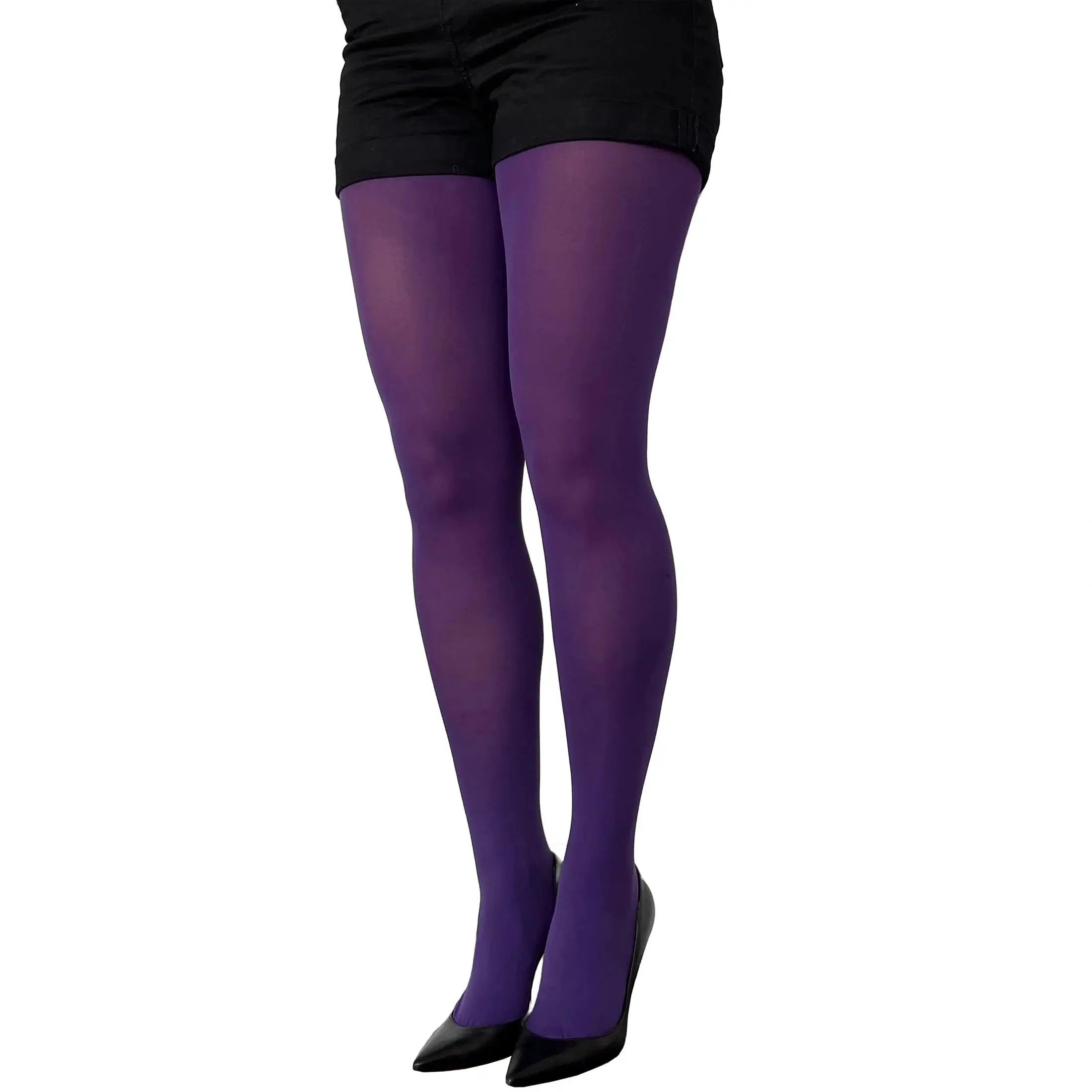 Dark Purple 50 Denier Opaque Tights For Women