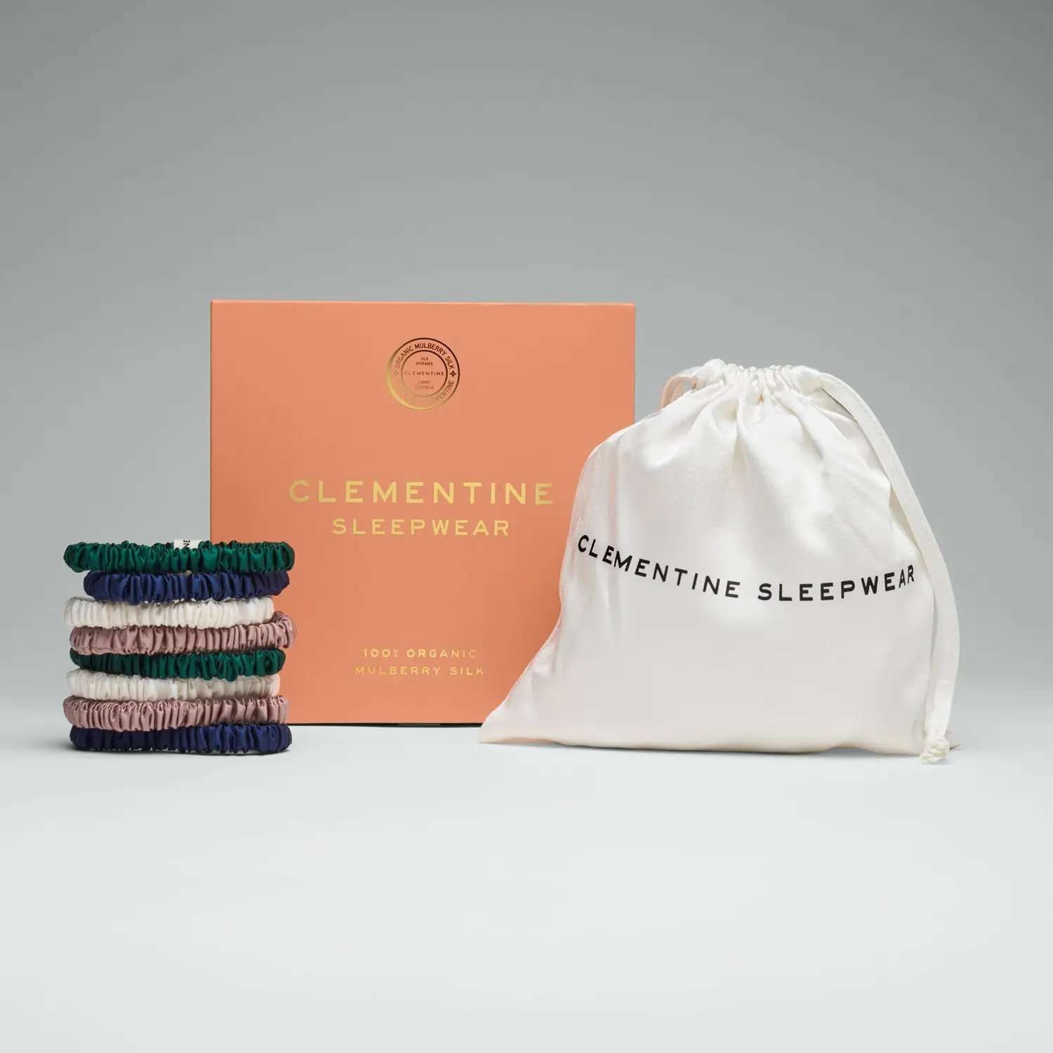 Organic Silver Ion Silk Scrunchie Pack