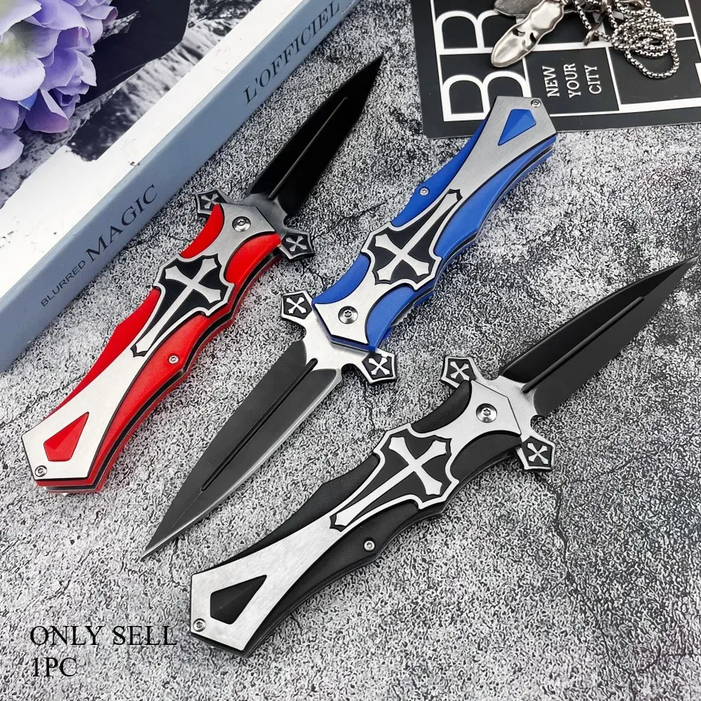 New Portable Outdoor Pocket Folding Knife High-Quality 5Cr13Mov Blade, Aluminum Handle, Camping Supplies and Cutting Multi-Purpose Tool, EDC, Jungle Survival Knife, Survival Gear, Camping Portable Knives