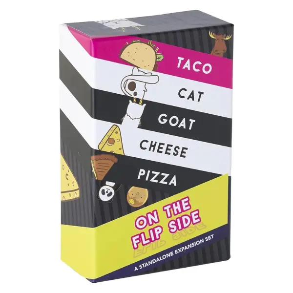 Taco Cat Goat Cheese Pizza On The Flip Side Entertaining Standalone Expansion Game for Family Game Night | Easy to Play 15 Minute Rounds | Fun for Kids, Teens, Adults, and Families | 2-8 Players