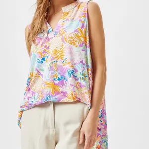 Dear Scarlett Pineapple Lizzy top Lizt-c0009 Magenta Multi