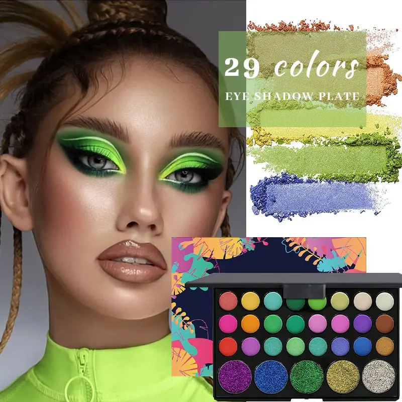 Veronni 29-Color Cosmetic Eyeshadow Palette, Matte & Shimmer, Versatile Earthy & Bright Shades, Smooth Powder, Perfect for Daily & Party Makeup