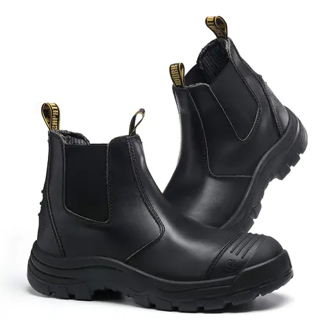 Men's Soft / Steel Toe Slip on Waterproof Slip Resistant Anti-puncture Work Boots