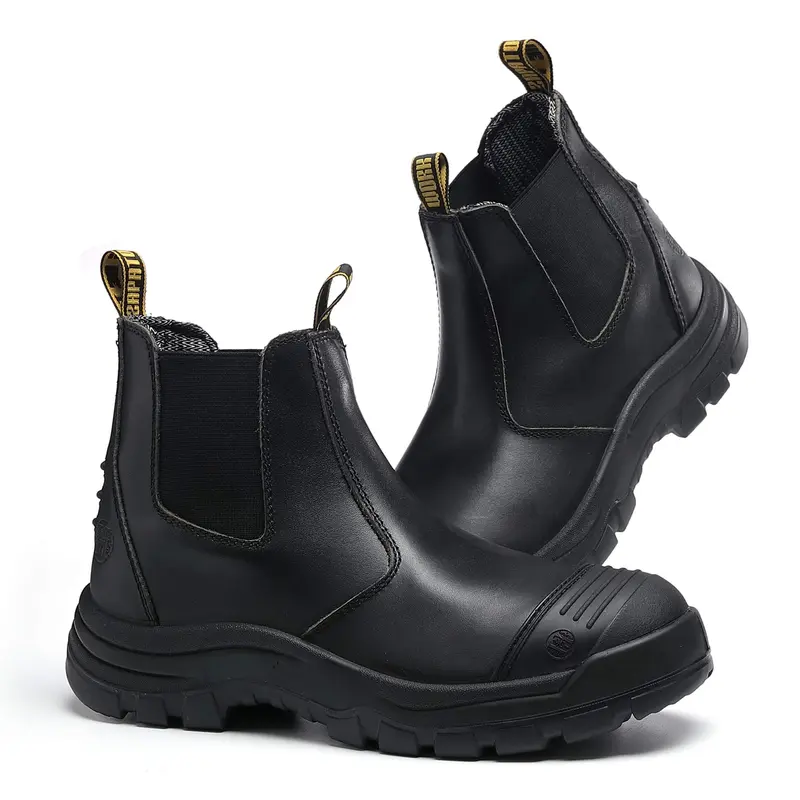 Men's Soft / Steel Toe Slip on Waterproof Slip Resistant Anti-puncture Work Boots