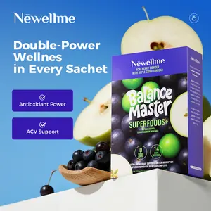 Newellme Balance Master Superfoods+ Apple Cider Vinegar Powder for Blood Sugar Balance & Gut Health Antioxidant Support for Overall Digestive Wellness