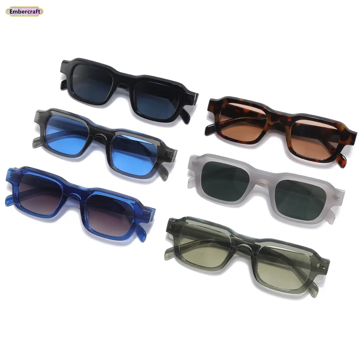 Unisex Classic Square Sunglasses | Lightweight Nylon Frame with Polarized UV400 Lens, Universal Size for Driving & Daily Wear, Geometric