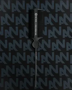 Triple Threat Carbon Fibre Tease, Weave and Lock Styling Comb (Black 11")