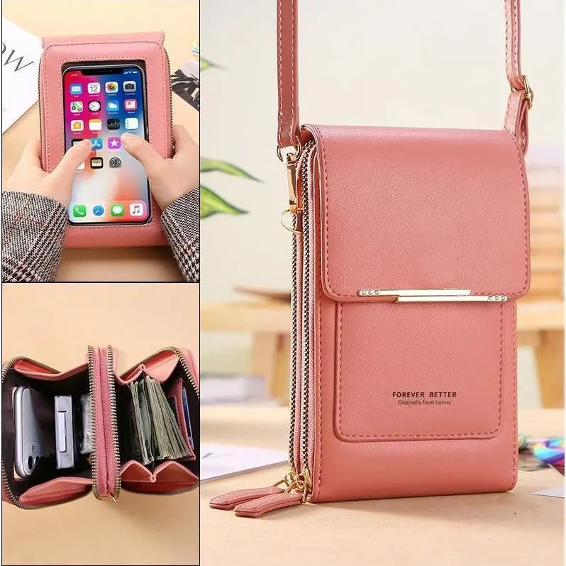2026 Trendy Minimalist Elegant Women's Touchscreen Crossbody Phone Wallet | Multi Card Slots & Coin Pouch | Adjustable Strap | Water-Resistant | Hands-Free for Shopping Travel | Multiple Colors Must-Have Accessory, Adjustable Crossbody Bag, Purse tiktoksh