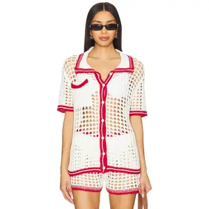 superdown Bronwin Top in White & Red
