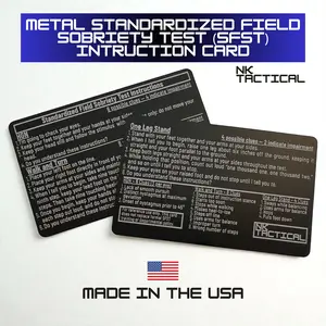 Metal SFST Instruction Card – Field Sobriety Test Reference Tool