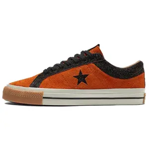 Converse One Star New Year Water Tiger Series Low-Top Skate Shoes for Men and Women in Sunset Orange with Slip-Resistant and Durable Features