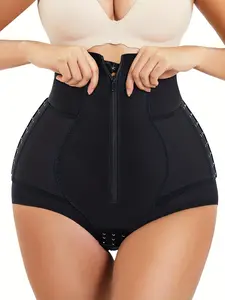 Women's High Waist Shaping Zipper Fly Shapewear Panty, Adjustable Hook & Eye Tummy Control Butt Lifter Shapewear Bottoms, Summer Outfits 2024, High Stretch Seamless Shaper for Lady