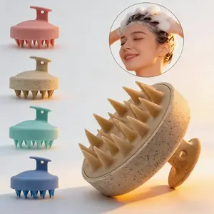 Silicone Shampoo Brush – Scalp & Body Massage Comb for Hair Washing, Bath, and Salon