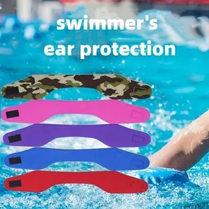 Swimmer's Ear Protection Kit, 1 Count Waterproof Swimming Headband with Non-slip Elastic and Ear Protector, Swimming Accessories for Women & Men