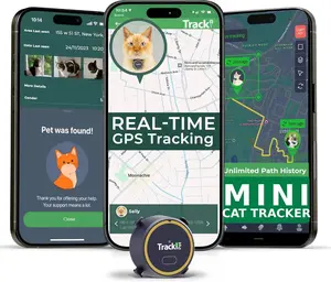 Tracki Cat GPS Tracker – Real-Time Cat Tracker & GPS Tracker for Cats – Smart Alerts, Geo-Fence, Waterproof, Collar-Compatible – Long-Life Battery – Works with iOS & Android (Subscription Required)