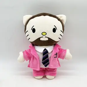 Mac Miller Hello Kitty  Plush Doll Pink Suit Boy Plush Toy Figure Stuffed Toys Cute Boys Girls Birthday Gift