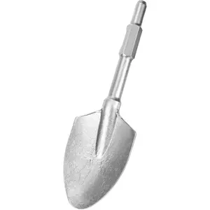 17.3 Inch 15/16" Hex Shank Alloy Steel Scoop Shovel Bit - Fits Hex Jack Hammers for Soil, Clay & Frozen Ground Work