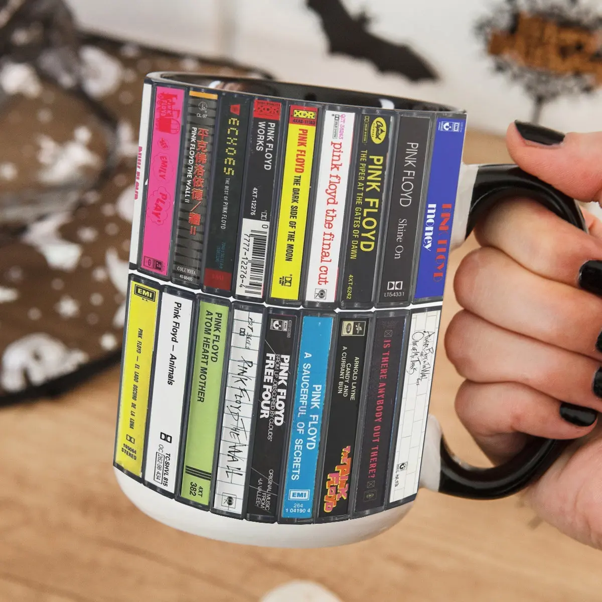 3D Embossed Accent Mug Pink Floyd Albums Cassette Retro Collection Accent Mug - Extended Version