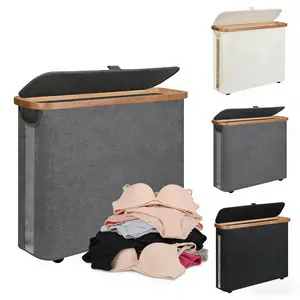 Waterproof Undergarments Storage Basket with Lid – Large Capacity Closet Organizer, Holds 10 Sets of Underwear, Portable Storage Bin with Handle for RV, Closet, or Countertop