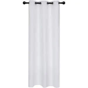 1 Panel Pure White Blackout Curtains – Thermal Insulated for Living Room, Bedroom & Home Decor