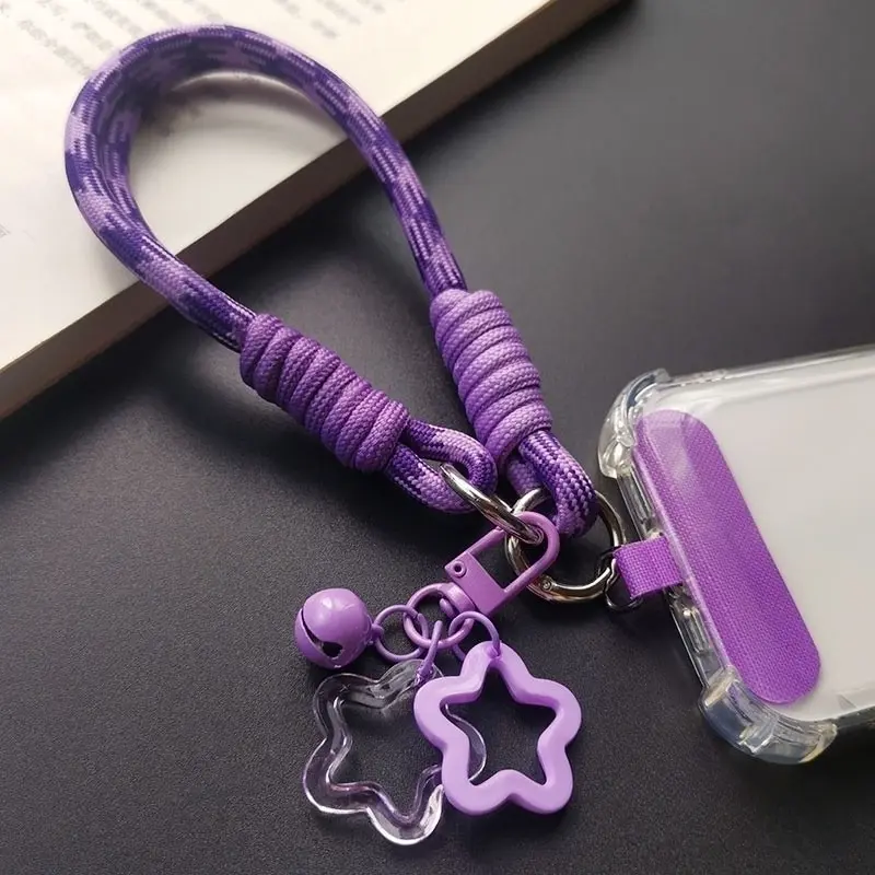 Dopamine Cell Phone Lanyard Wrist Strap Keychain Star Anti-Lost Cute Cartoon Mobile Rope, Stylish Accessory for Daily Use & Gift, Phone Charm, Phone Chains, Phone Accessories