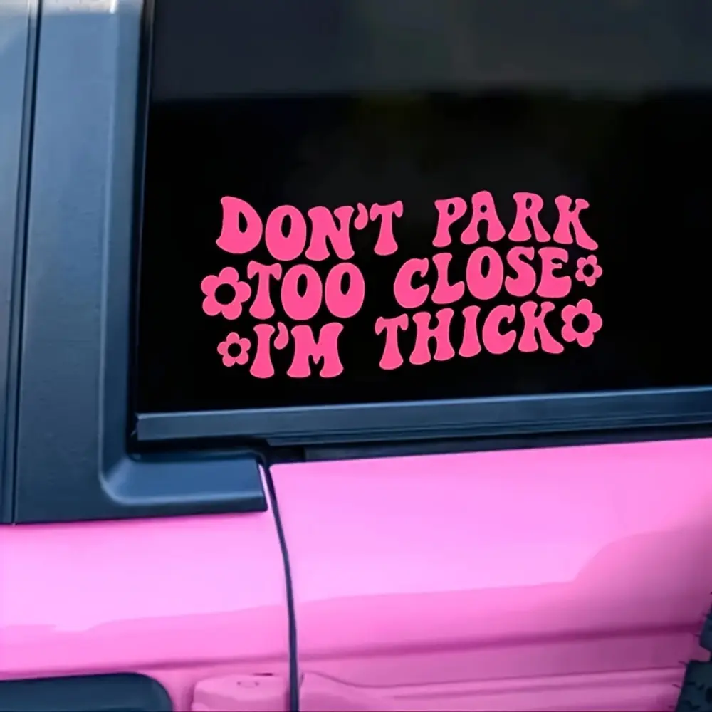 Funny Commute Sticker for Car Interior, Cute Parking Warning Decor, Series Adhesive, Fits Laptop & Bag, Sweet Cool Vibe, Car Stickers, Stickers For Cars