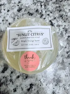 Sunlit Citrus – Handcrafted Bright Orange Soap (5 oz)