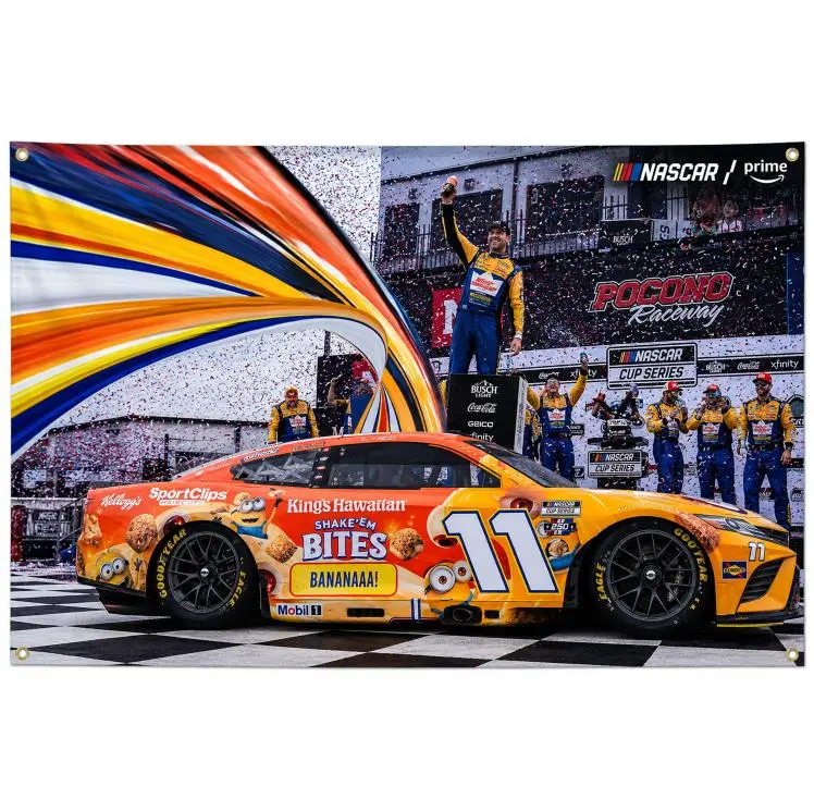 Racing Flag 3x5 Ft No.11 NASCAR  Victory Lane Banner, Pocono Raceway Winner Wall Decor Garage Man Cave