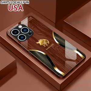 Tempered Glass Phone Case with Wooden Grain Pattern for iPhone Models X, 11, 12, 13, 14, 15, 16 Plus, Pro, and Promax. Includes Camera Protection, Fingerprint Resistant Technology, and a Sleek, Light Appearance