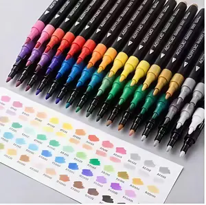 Acrylic Paint Markers Set - 36 Vibrant Colors,  Waterproof Permanent Paint Pens for Rock Painting, Wood, Glass, Fabric, Metal, Plastic, Canvas, Scrapbooking, and DIY Crafts, Art Supplies for All Ages