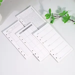 A6 Loose Leaf Productivity Planner Notebook, Daily Weekly Monthly Schedule Book, 6-Hole Refillable Inner Pages, Hand Account Diary Journal, Office Stationery Supplies