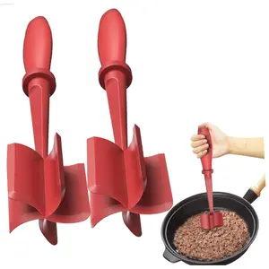 Kitchen Meat shredder,Heat Resistant Meat Masher, Ground Beef Masher,Nylon Burger shredder,Non-stick mixing shredder,Mixing and shredding