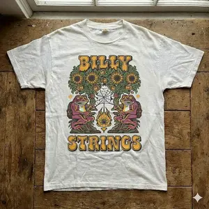 [SALE UP TO 30%] Billy Strings Tour Poster Bluegrass Fan Unisex T-shirt S-5XL Unisex Shirt Made Using 100% US Cotton, Design & Printed In The USA.
