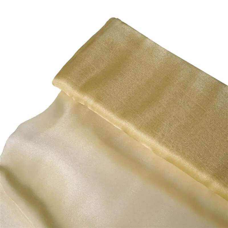 Champagne Solid Sheer Chiffon Fabric Bolt - 54"x10yd Lightweight Fabric for Backdrop, Decorations, Ceilings, DIY Voile Drapery