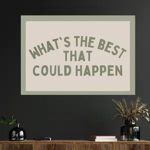 1 Piece Sage Green Minimalist Quote Wall Art Suitable for Modern Decorative Art Style - Vertical Font Painting, Vintage Letters Print, Soft Sage Green Ink Canvas Decoration, Warm Home Gift, Bedroom and Living Room Decoration, Frameless