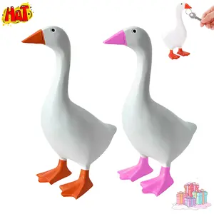 2 Pack Desk Goose 7 Inches Desktop Goose 7 Inch Mini Office Desk Goose Gifts Christmas Duck Tool Figurines, Funny Keychain Hanging Rack Bedroom Decor for Home Office Table Decor, Housewarming Gifts