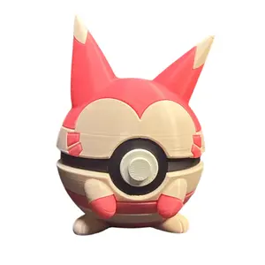 Shiny Furret Poke Ball - Inspired 3D Printed Collectible