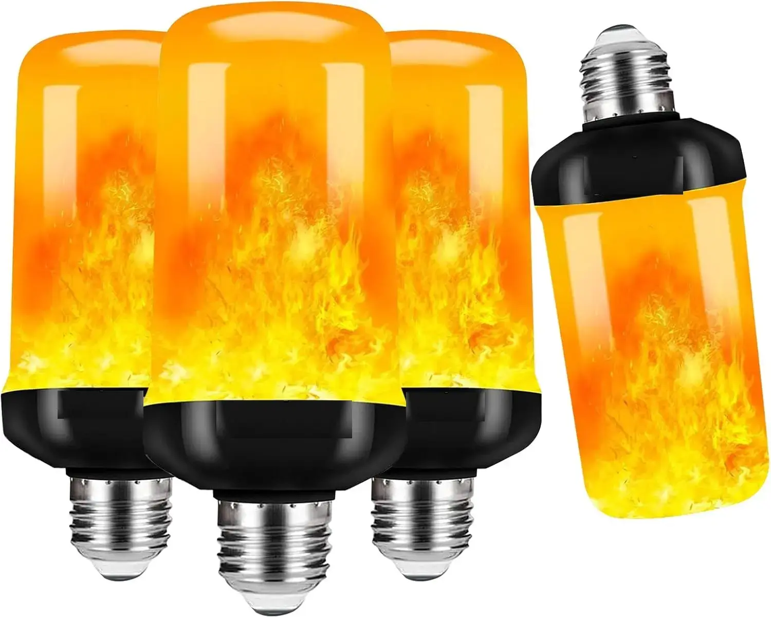 2/4/6 LED Flame Light Bulbs Flickering Light Bulbs with Upside Down Effect, E26/E27 led lights Versatile Lighting Bars Led Lights Bedroom