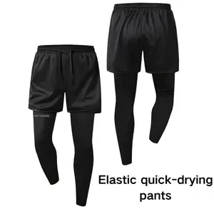 Outdoor Running Stretch Pants - Stretchy Fabric for Maximum Flexibility & Comfort - Ideal for Running & Outdoor Activities - Elastic Quick-Drying Design