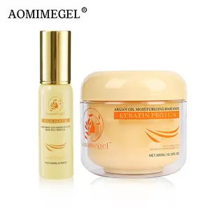 Aomimegel Hair Mask & Oil Set – Deep Repair Treatment with Collagen and Argan Oil, 300ml for All Hair Types Haircare