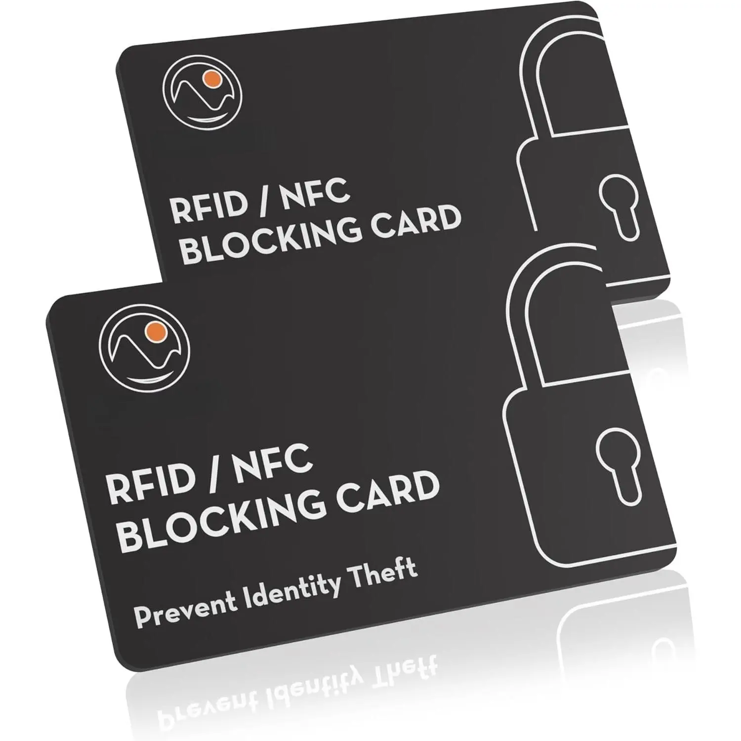 RFID Blocking Card with  Signal Blocking Technology - Contactless Card Protector with Build-In Chip for NFC Blocking- Slim Design Fits Simply into Your Wallets & Purses - 2 PACK