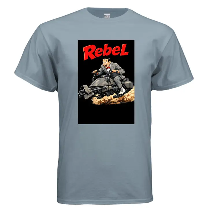 Pee Wee Rebel Short Sleeve Shirt, good graphic tees, men's t shirts  Classic Cotton Menswear Soft Streetwear  Unisex Green Grey graphic apparel t-shirt cotton men oversized tshirt graphic tee shirt oversized shirts unisex casual apparel y2k streetwear