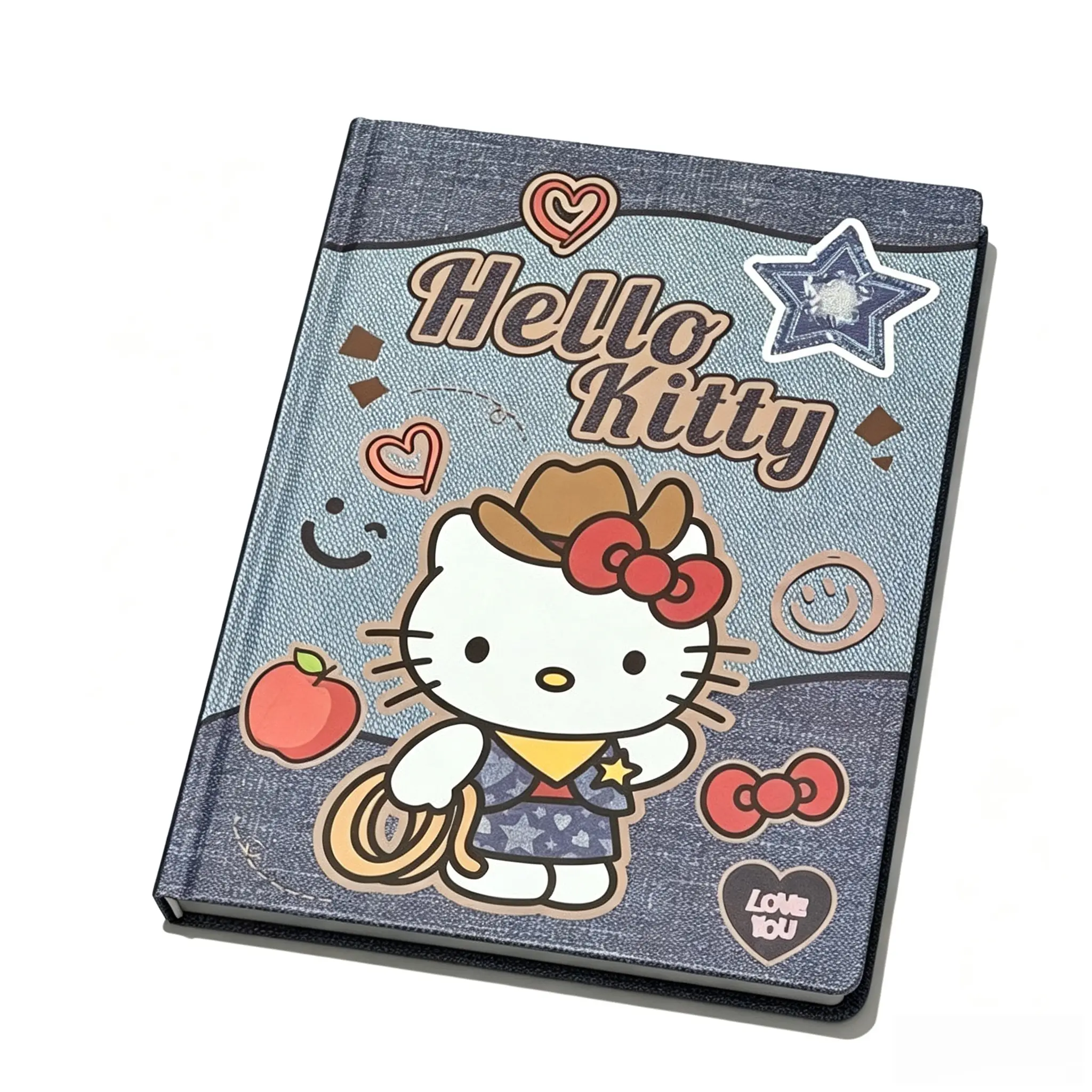 Sanrio Hello Kitty A5 Hardcover Diary Full‑Color Thick Paper Journal Cute Cartoon Hard Bound Notebook for Student Daily Notes Planning Stationery Gift