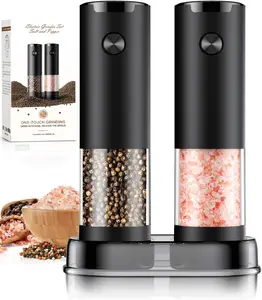 Electric Salt and Pepper Grinder Set Automatic Battery Pepper Mill Shakers Adjustable Coarseness Upgraded Larger Capacity with Led Home and Kitchen Appliances Birthday Gifts for Women Mom Zhuhai Kelitong Electronic Co. , Ld